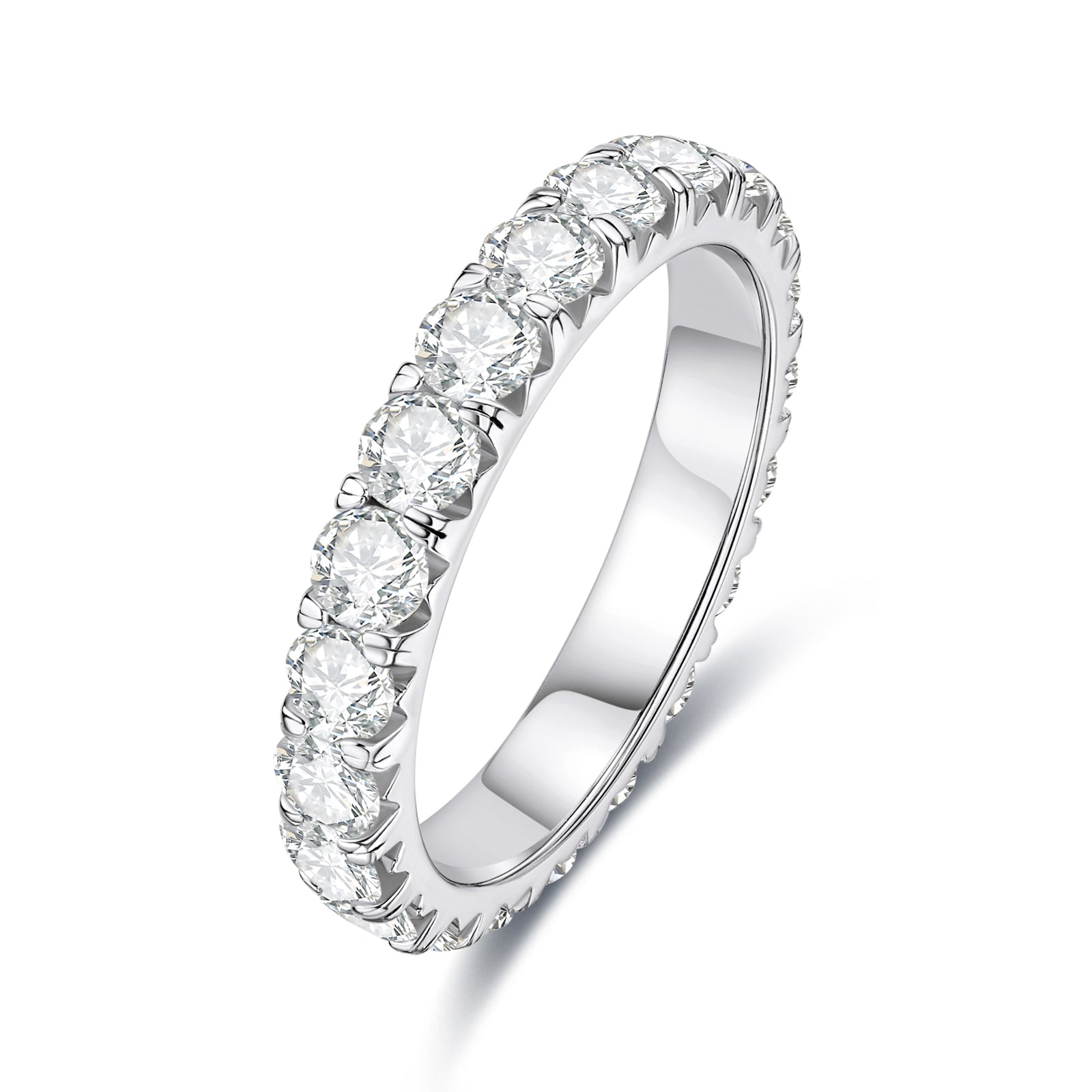 Round Cut Moissanite Wedding Band (2.4cttw)