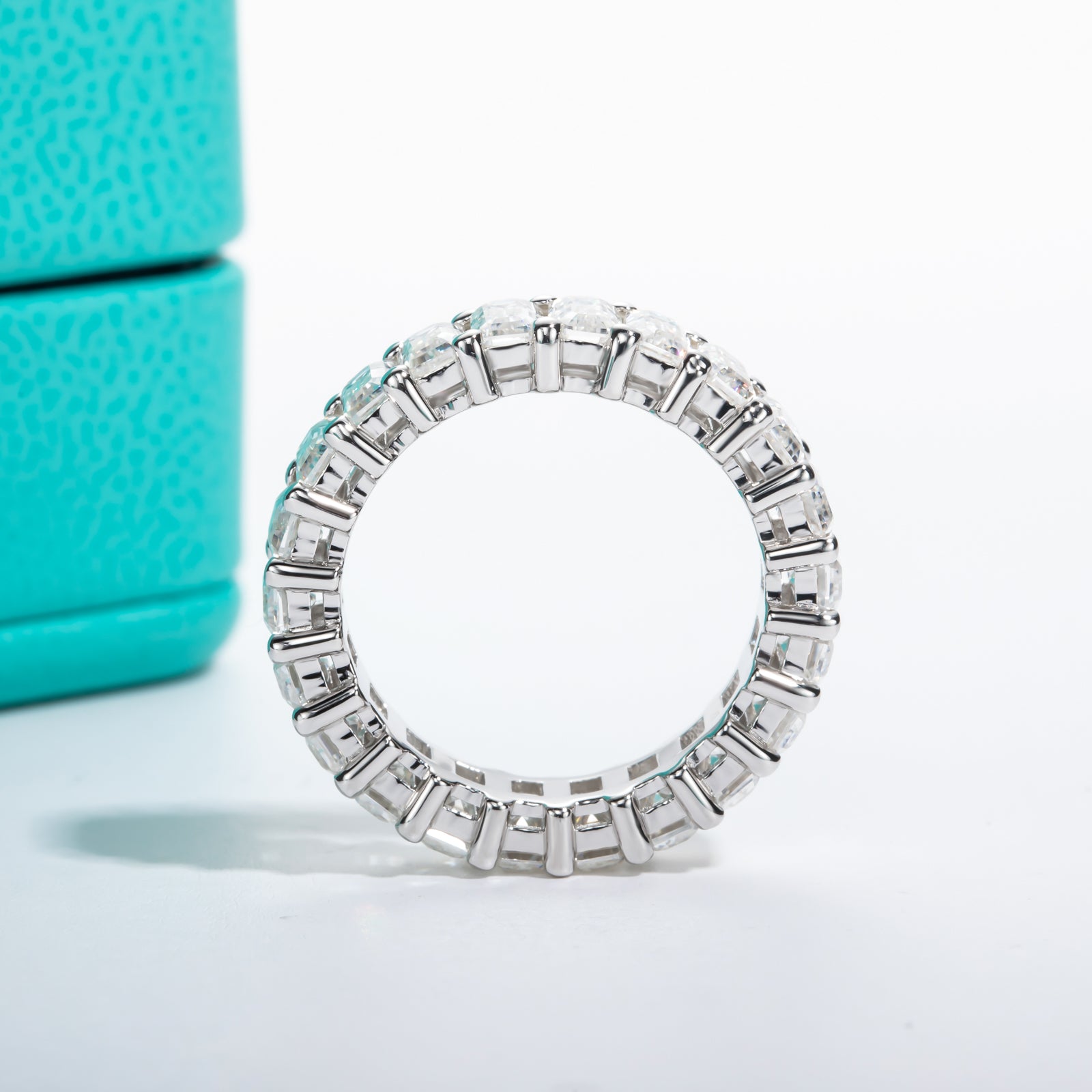 Emerald Cut Moissanite Wedding Band (6 cttw)