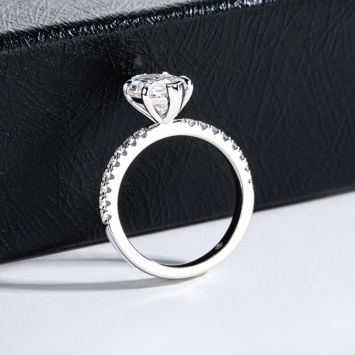 S925 Sterling Silver Marquise Cut Moissanite Ring
