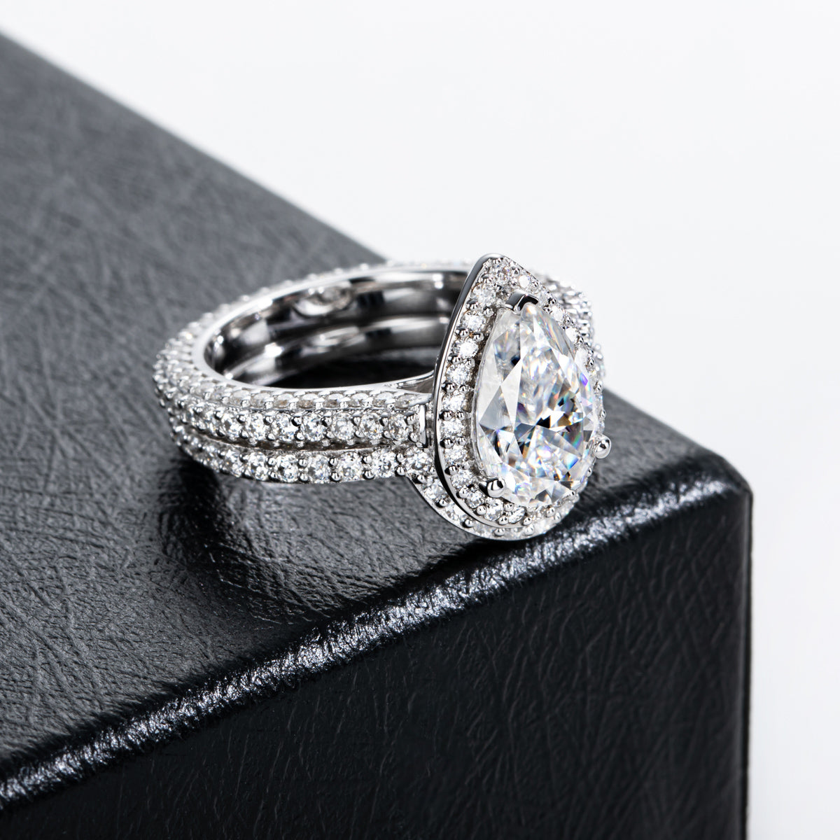 Pear Moissanite S925 Silver Rings | Assorted Designs