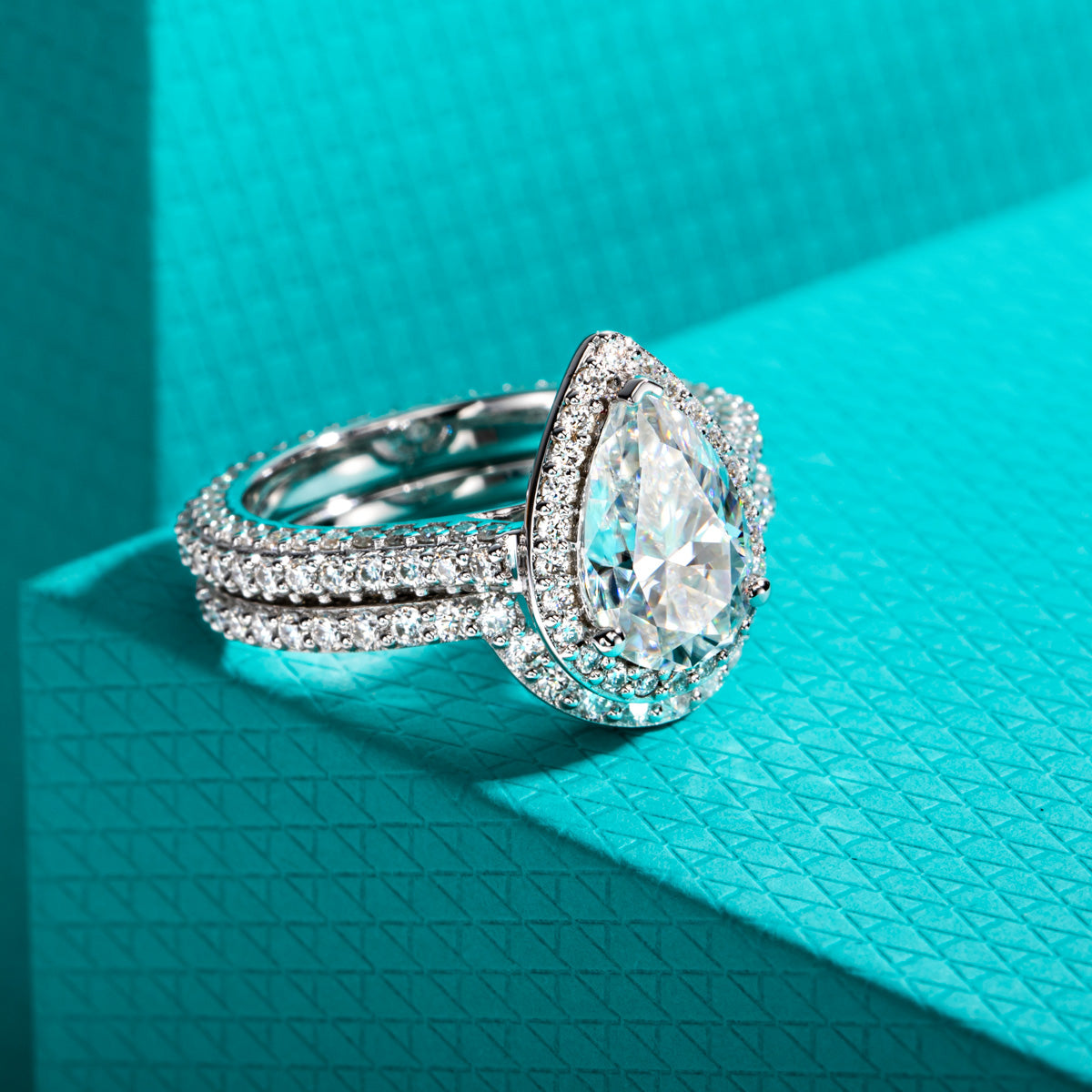 Pear Moissanite S925 Silver Rings | Assorted Designs