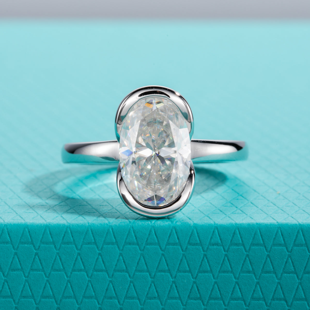 S925 Silver 3.0ct Oval Moissanite Special Edition Ring