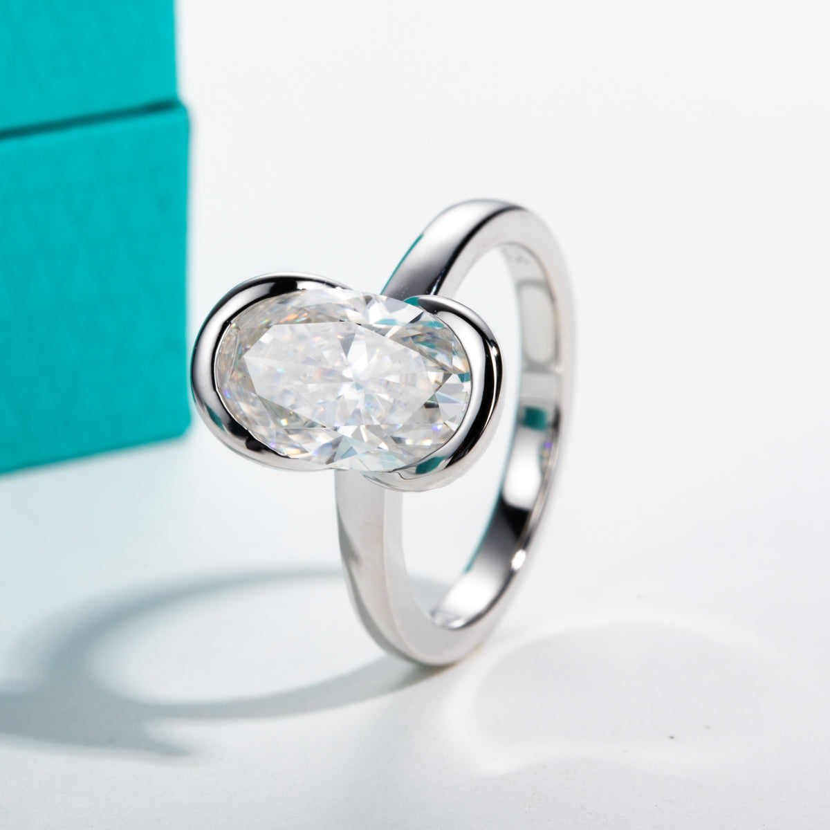 S925 Silver 3.0ct Oval Moissanite Special Edition Ring