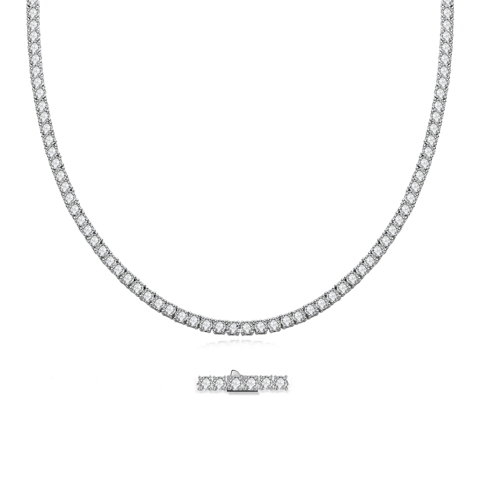 Moissanite Tennis Necklace (31.8-42.6 cttw)