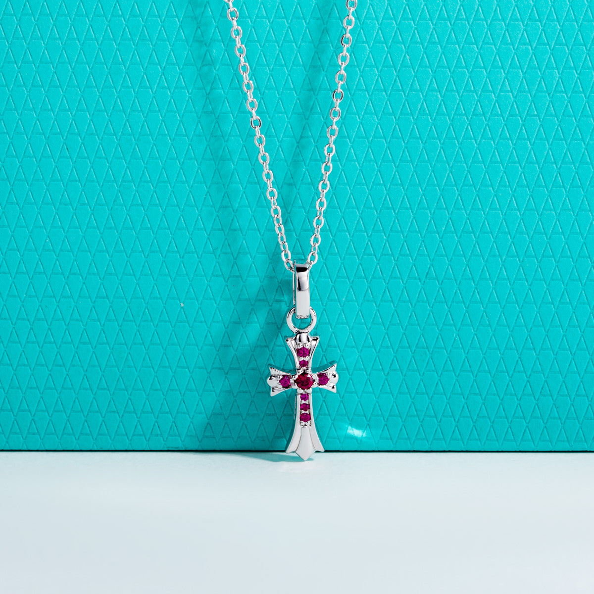 S925 Sterling Silver Full Paved Moissanite Cross Pendant