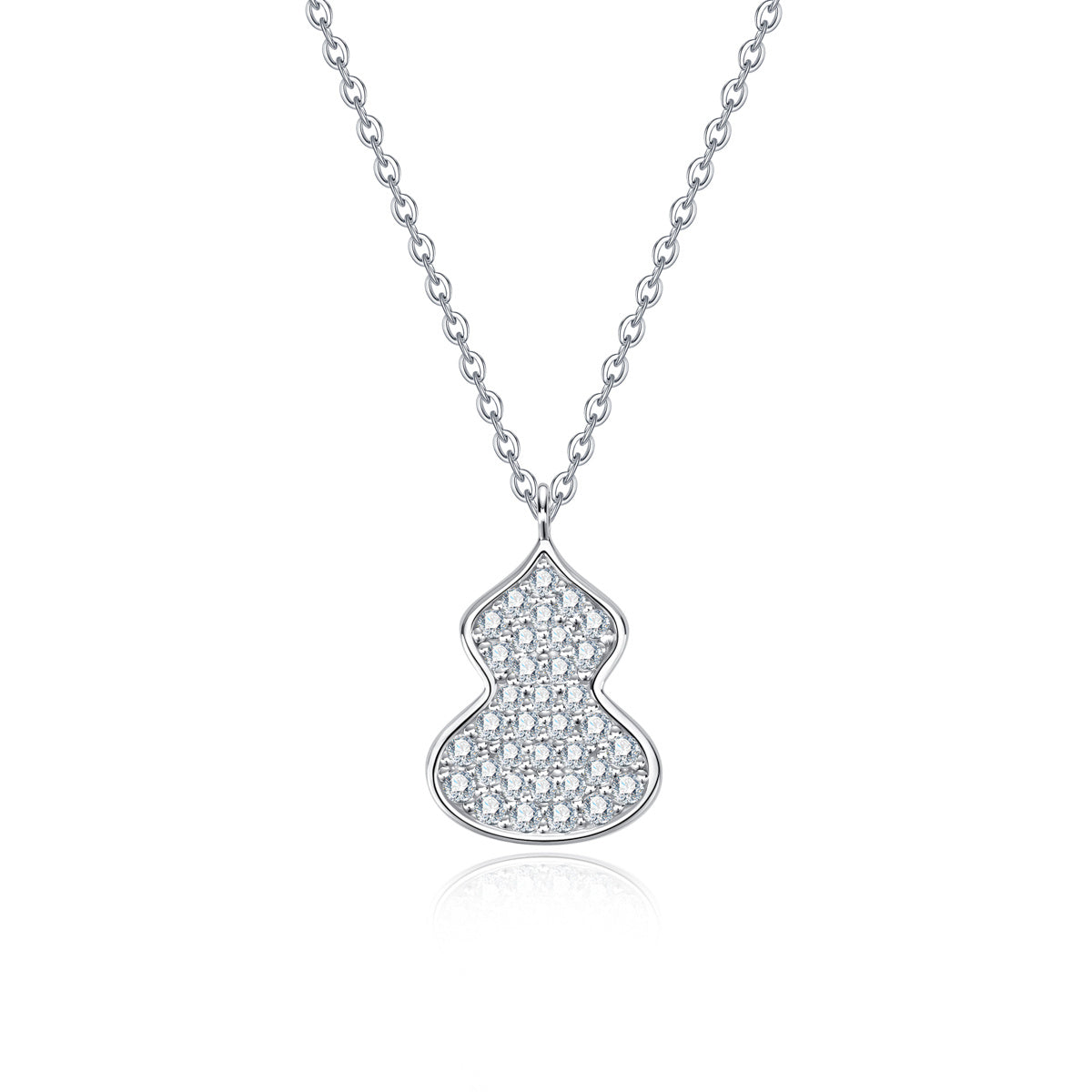 S925 Sterling Silver Full Paved Moissanite Gourd Pendant