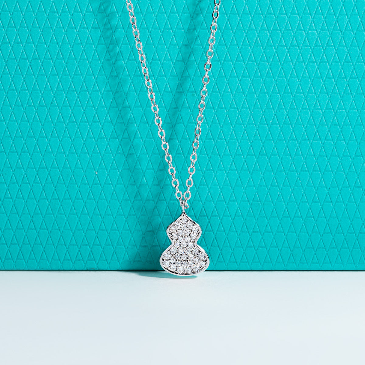 S925 Sterling Silver Full Paved Moissanite Gourd Pendant