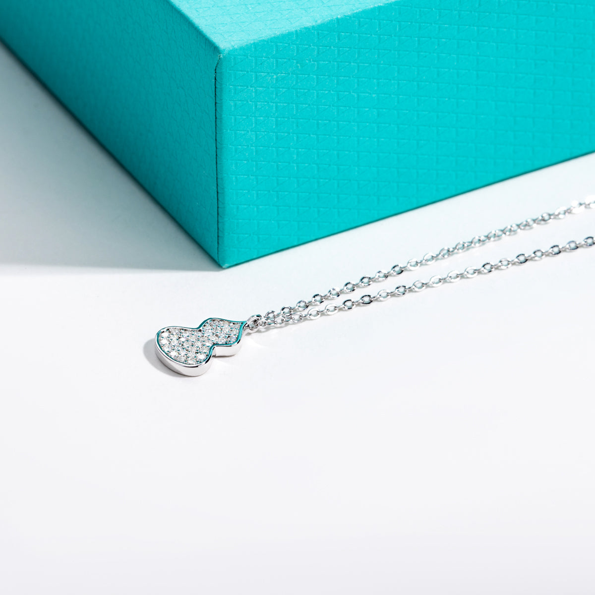 S925 Sterling Silver Full Paved Moissanite Gourd Pendant