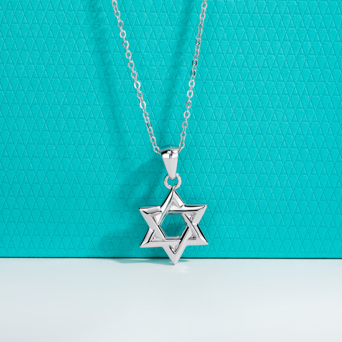 S925 Sterling Silver Hexagram Pendant