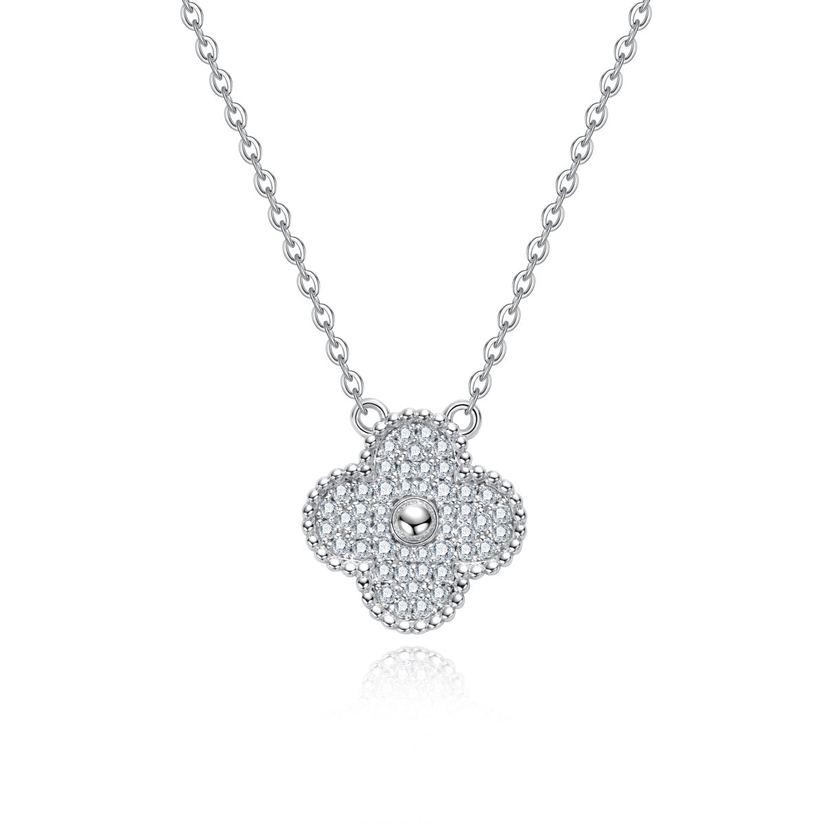 Luxury Moissanite Four-Leaf Clover Clavicle Chain