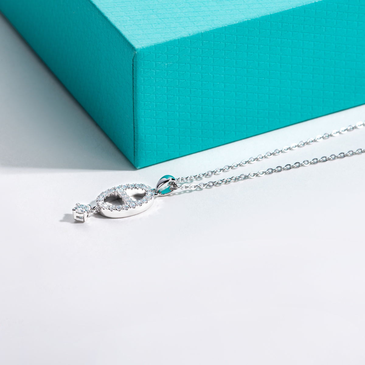 S925 Silver Full Moissanite Pig Nose Pendant