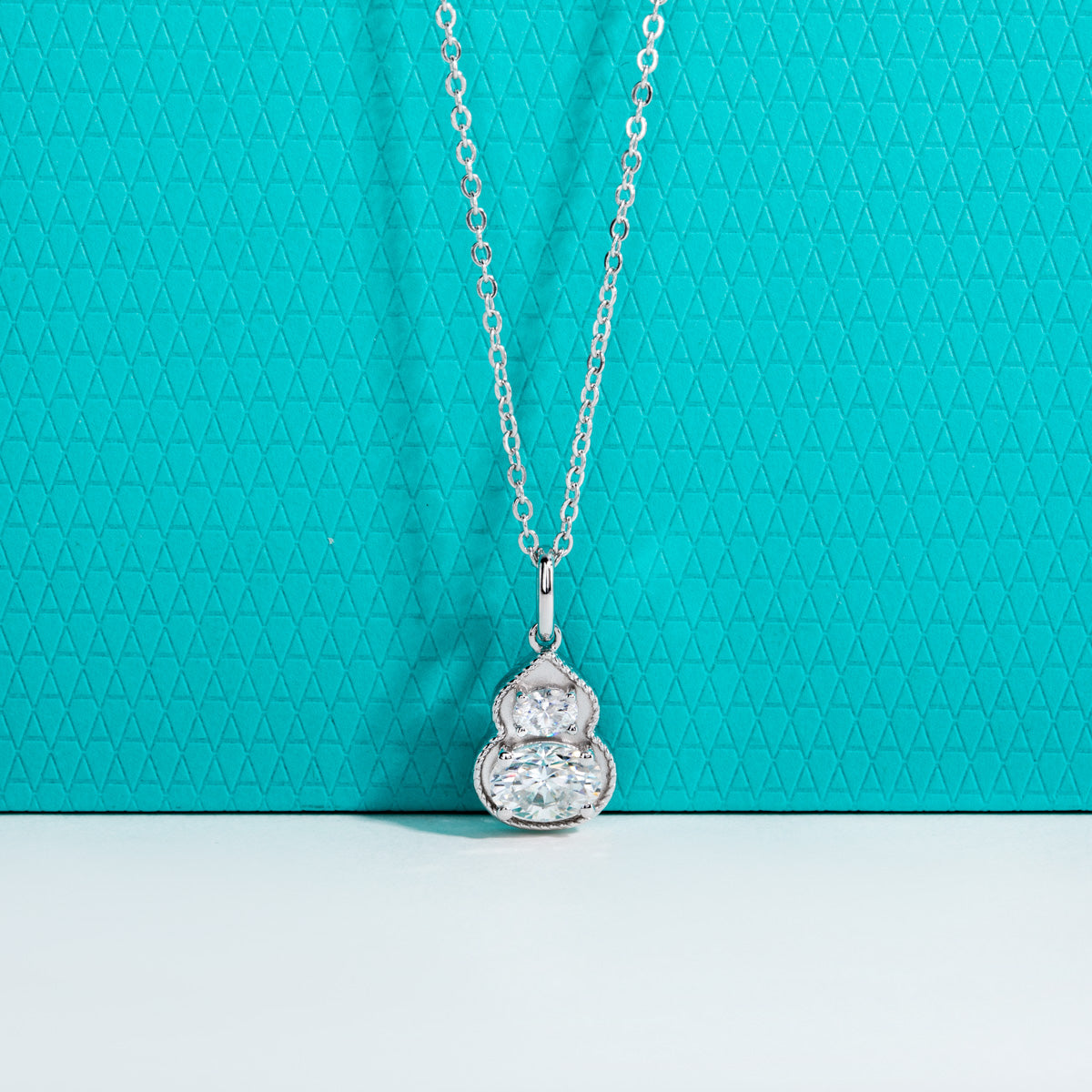 S925 Sterling Silver Moissanite Gourd Pendant