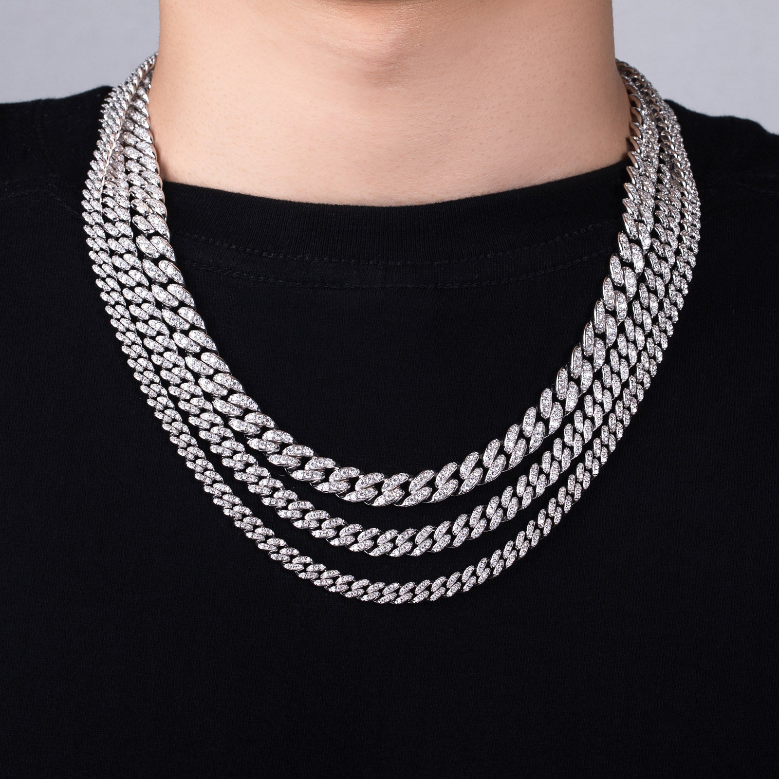 Moissanite Twisted Cuban Chain Necklace