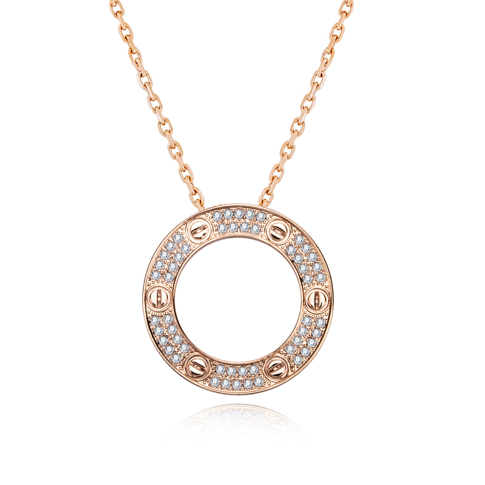 LOVE Paved Pendant Necklace
