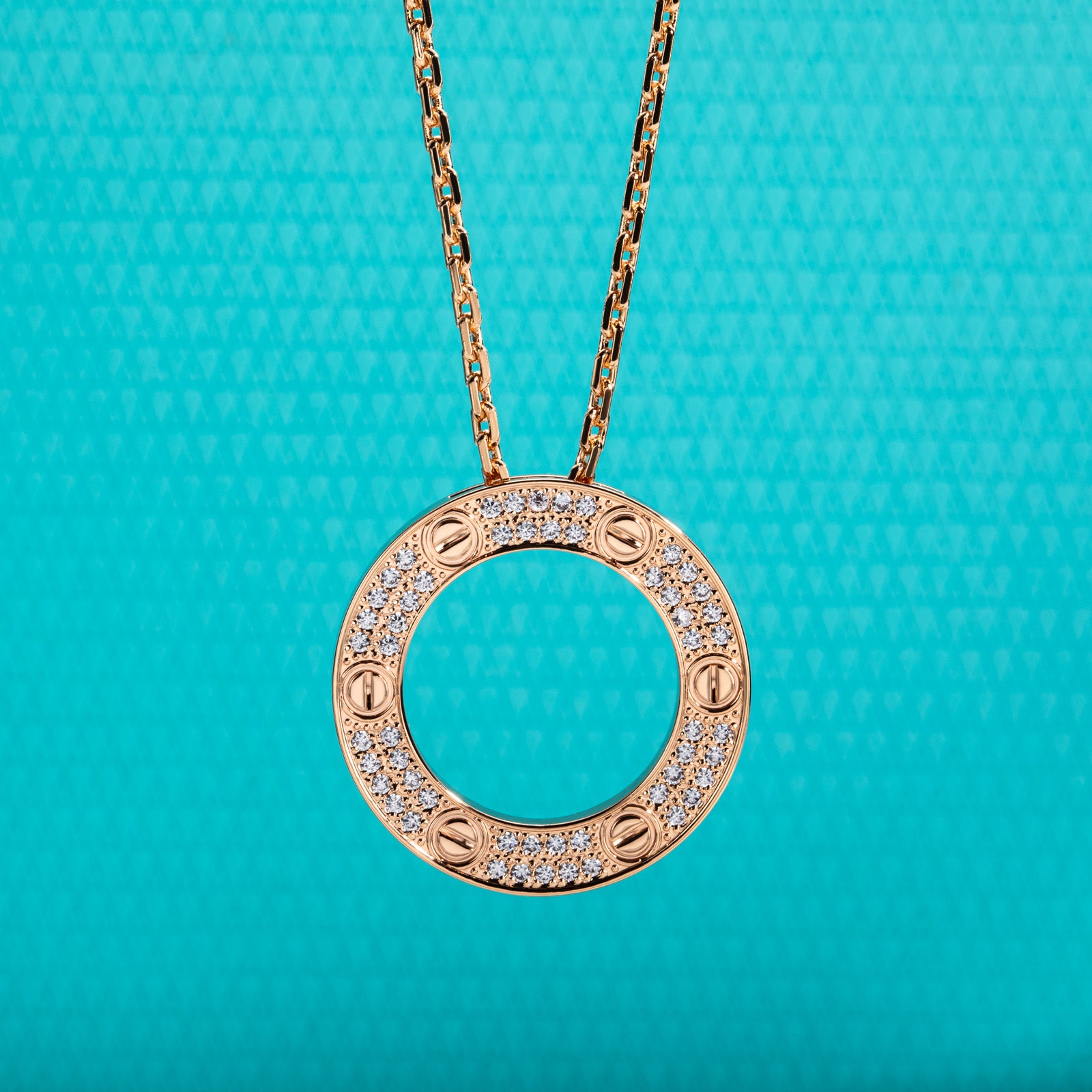 LOVE Paved Pendant Necklace