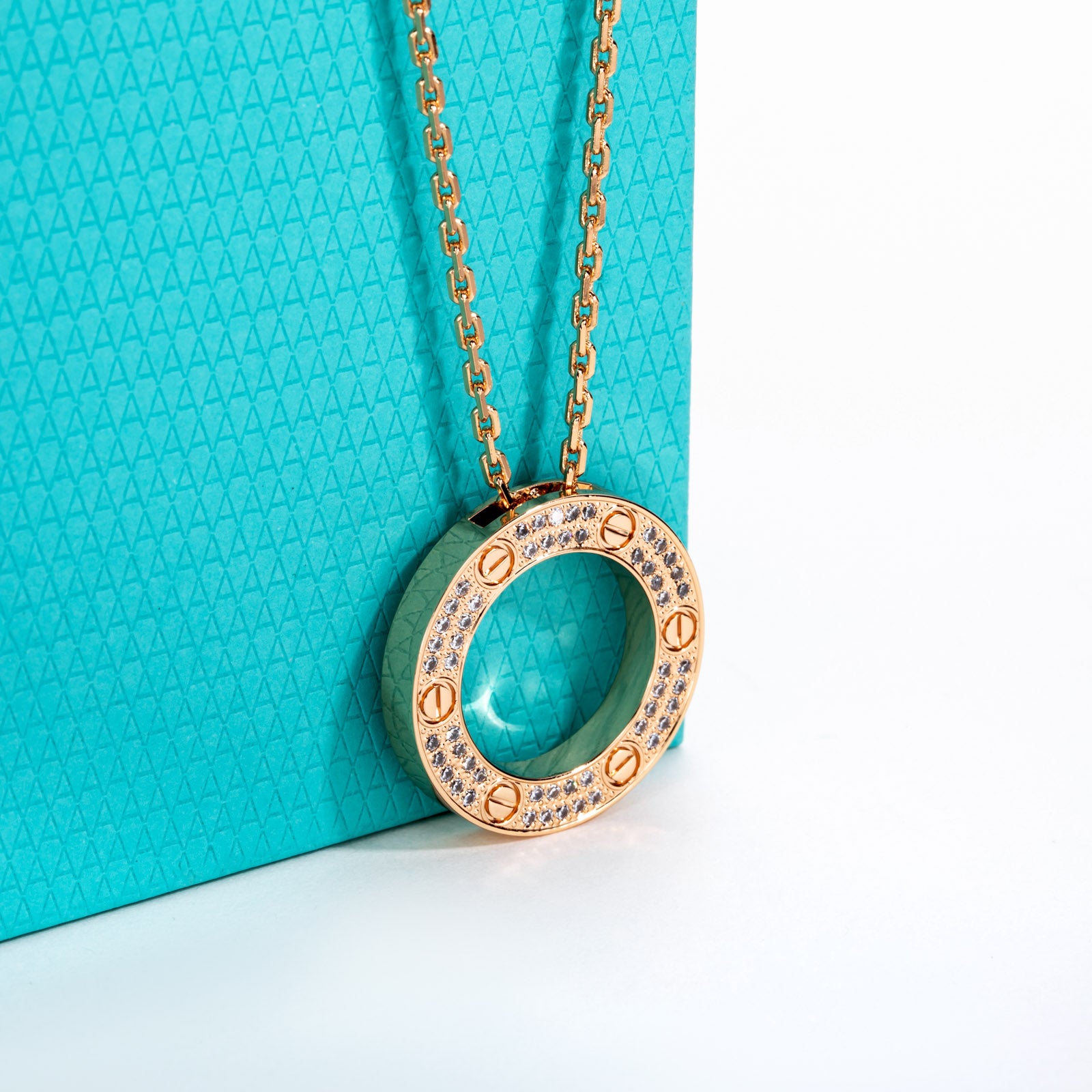 LOVE Paved Pendant Necklace