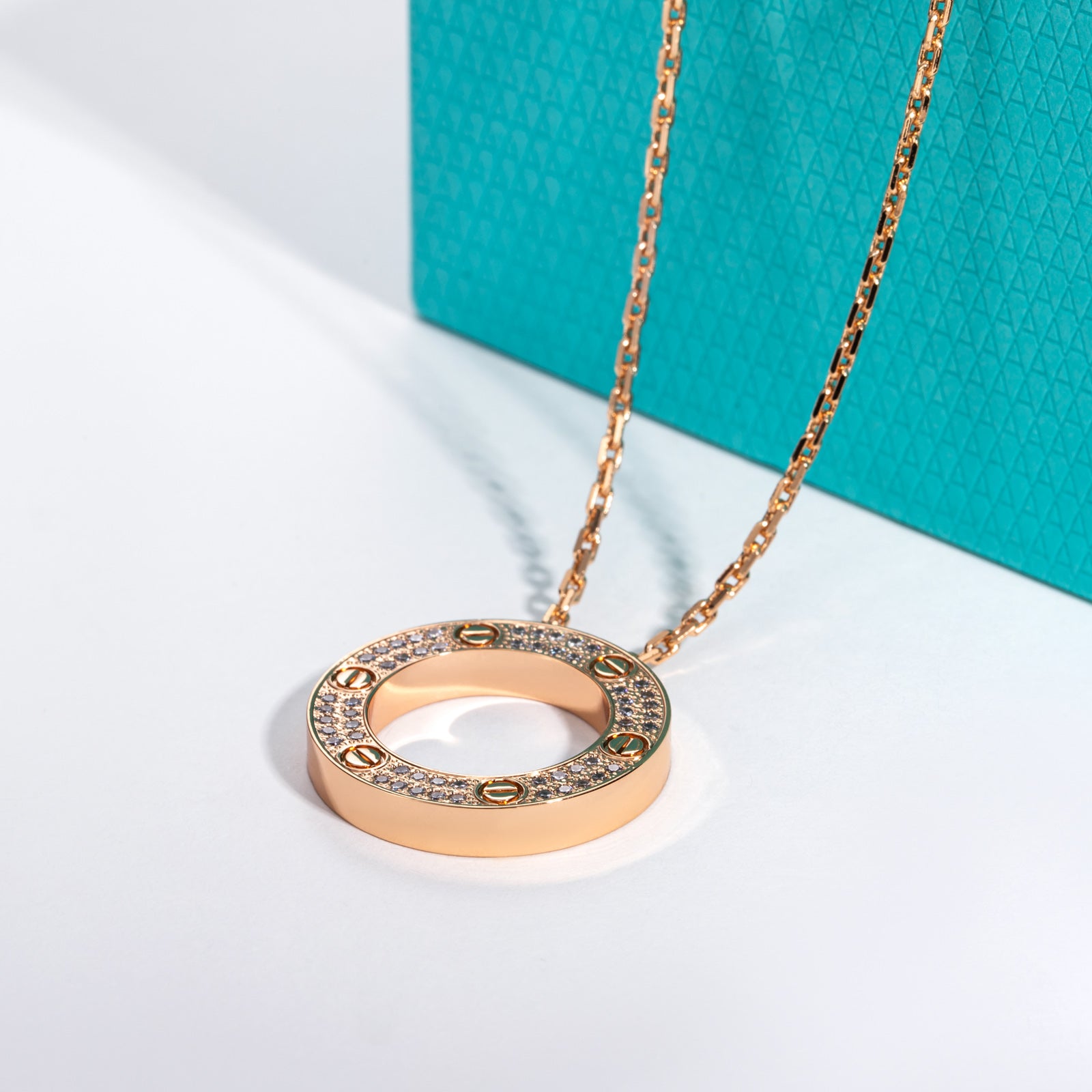 LOVE Paved Pendant Necklace