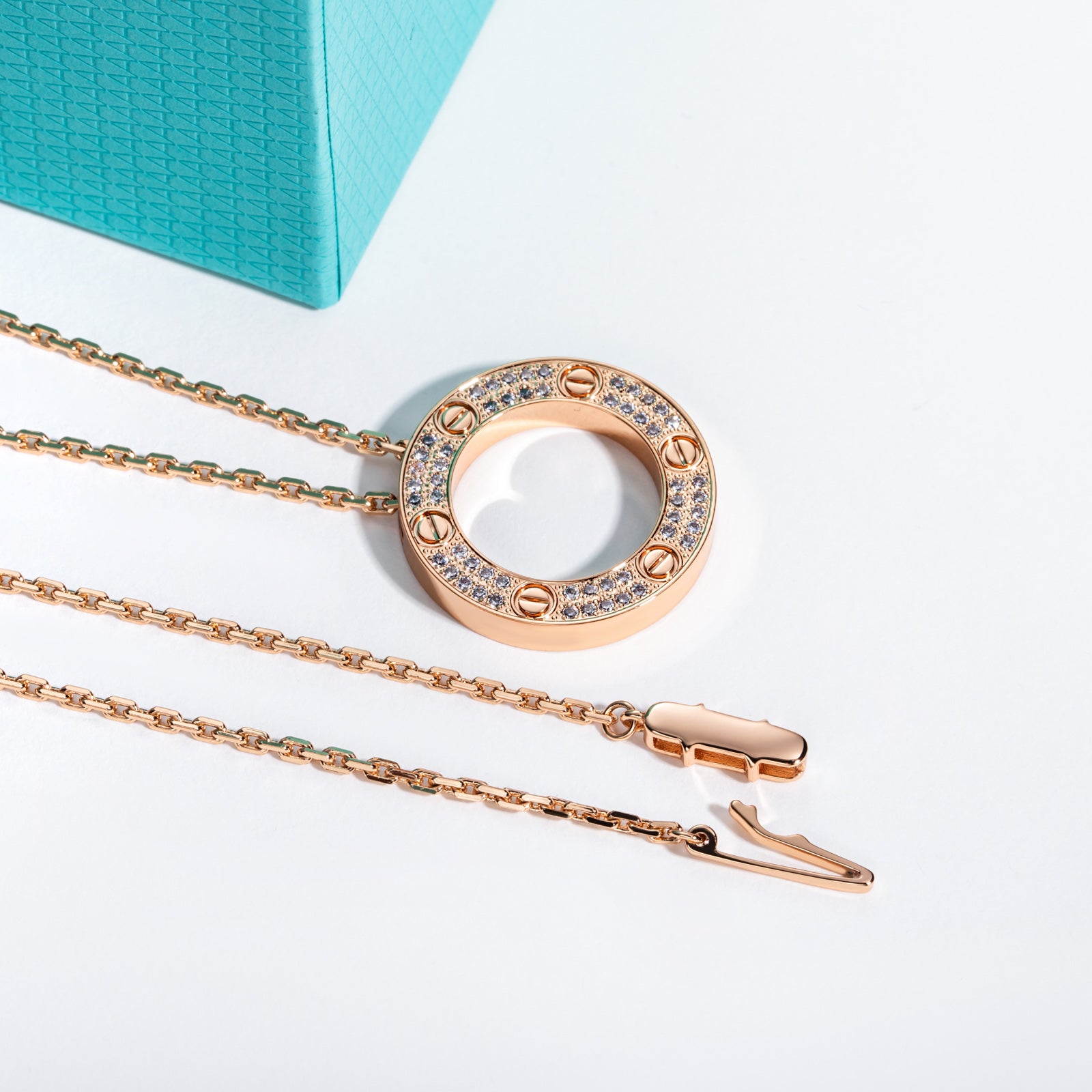 LOVE Paved Pendant Necklace