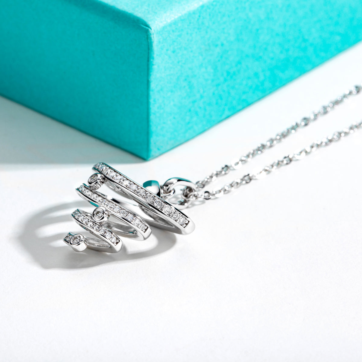 S925 Sterling Silver Moissanite Christmas Tree Pendant Necklace
