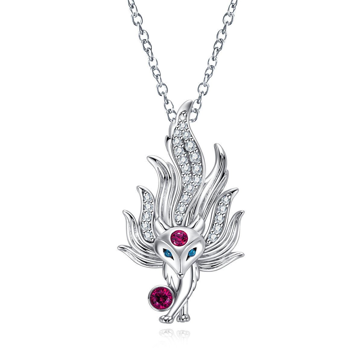 Nine-Tailed Fox Pendant Necklace