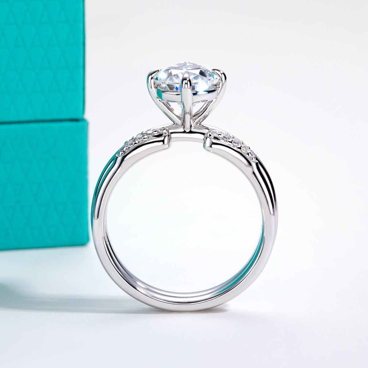 S925‑Silver 3.0‑Carat Pear‑Shaped Moissanite Ring