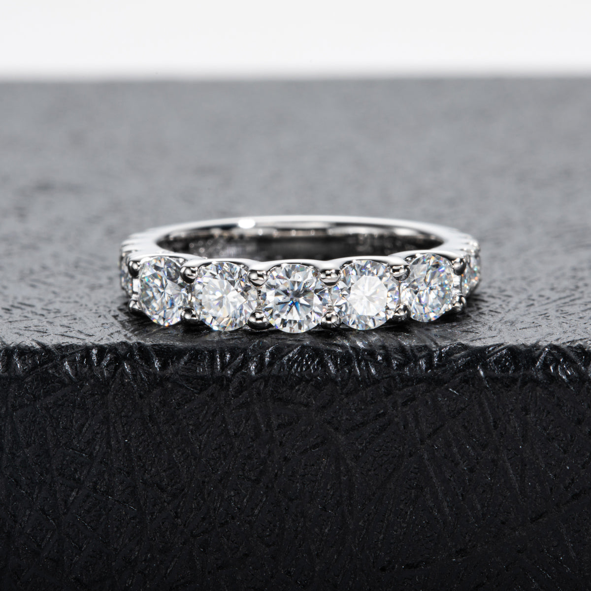 Five Stone 4.0mm Moissanite Ring
