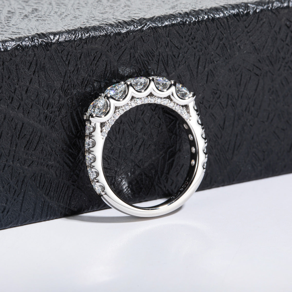 Five Stone 4.0mm Moissanite Ring