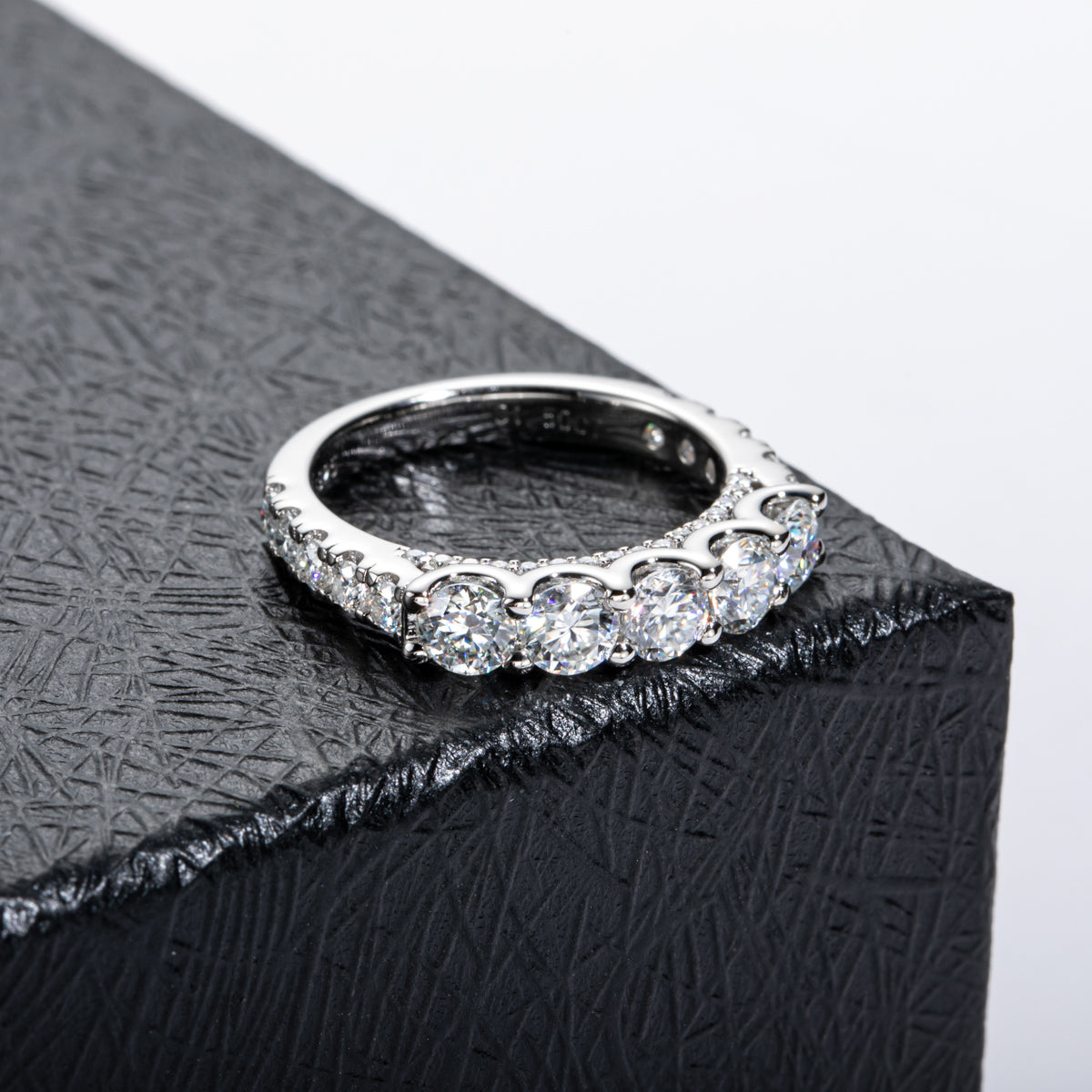 Five Stone 4.0mm Moissanite Ring