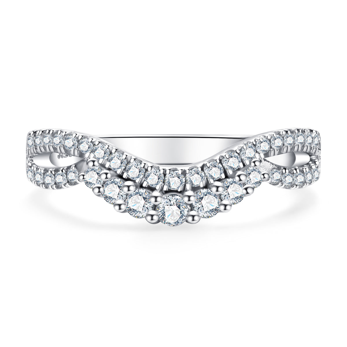 2.5mm Moissanite Stackable Eternity Ring