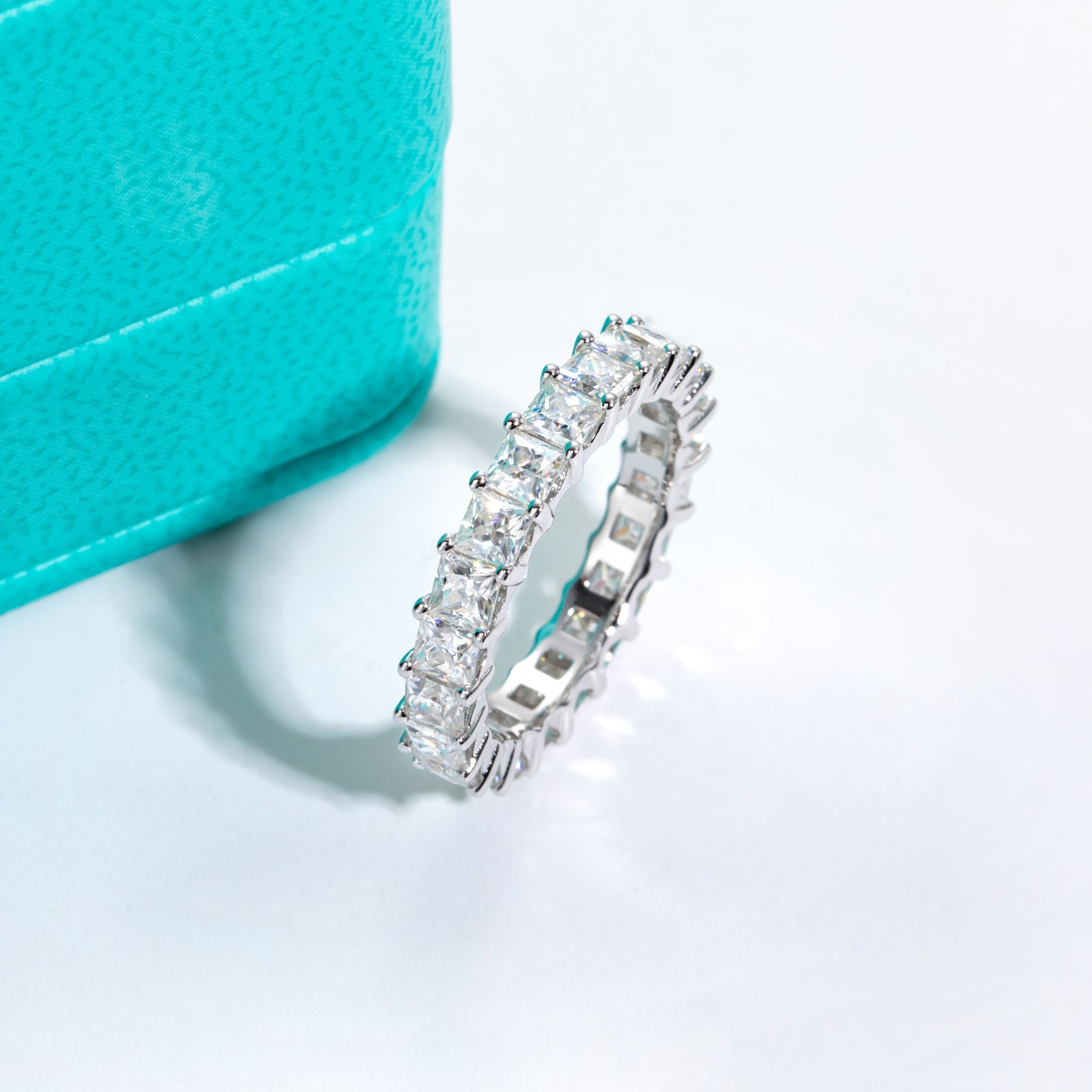 Princess Cut Moissanite Wedding Band (5 cttw)