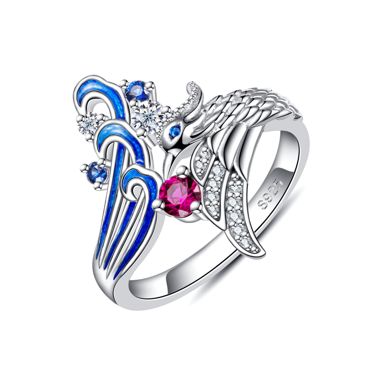 S925 Silver Jingwei Reclamation Retro Personality Ring