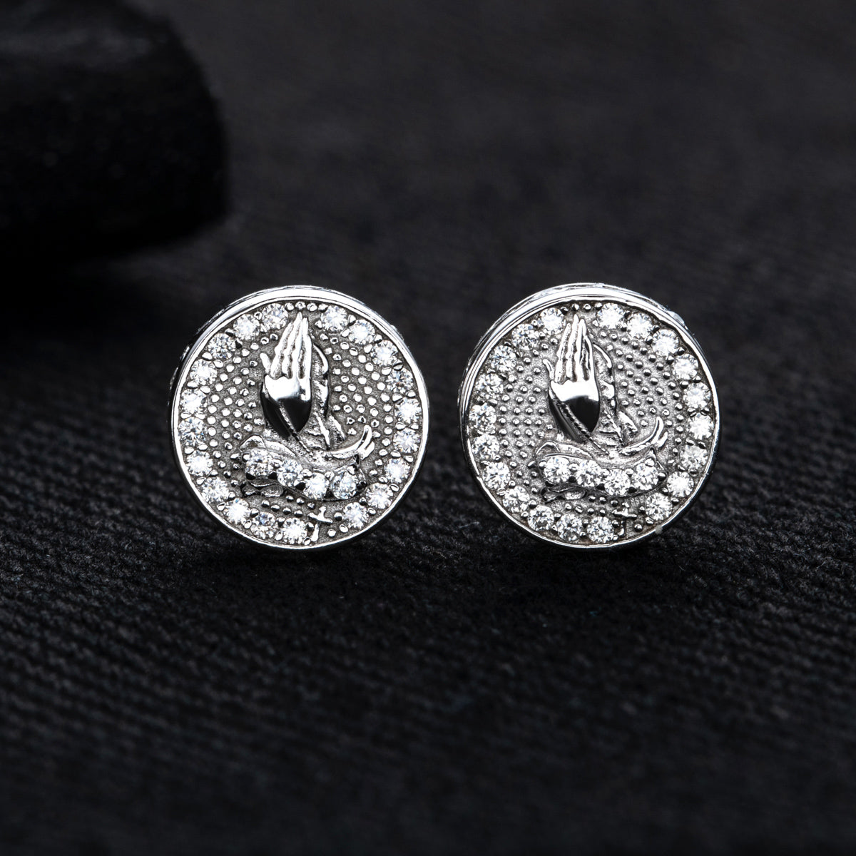 Round Moissanite S925 Silver Stud Earrings