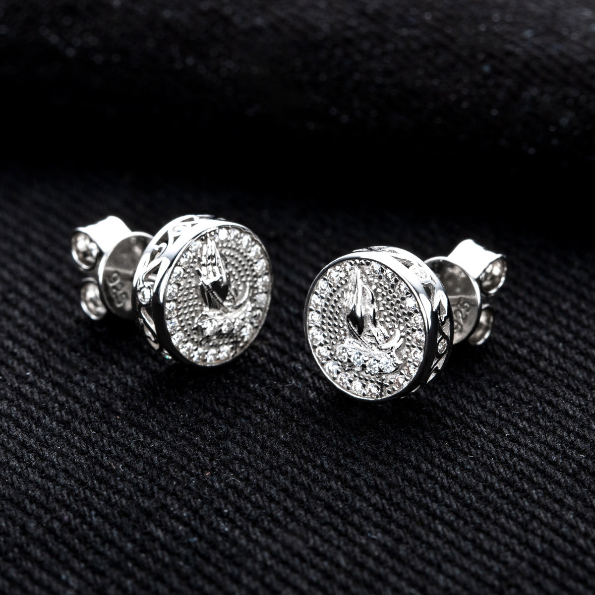 Round Moissanite S925 Silver Stud Earrings