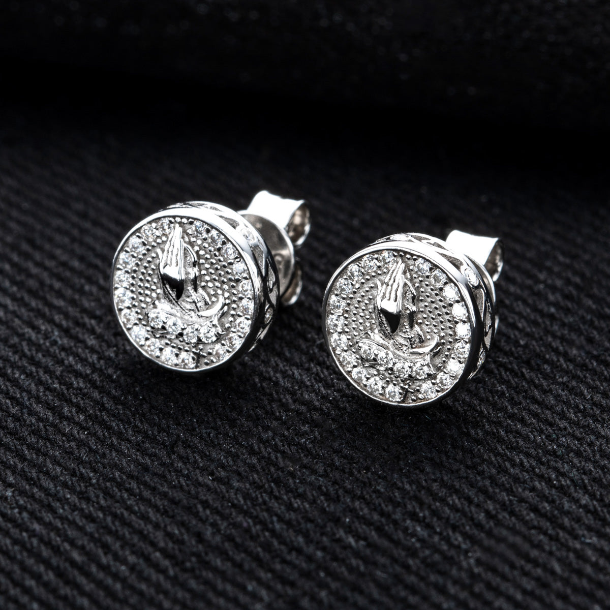 Round Moissanite S925 Silver Stud Earrings
