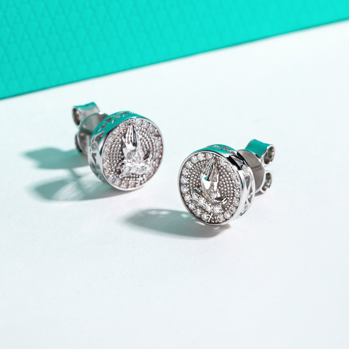 Round Moissanite S925 Silver Stud Earrings