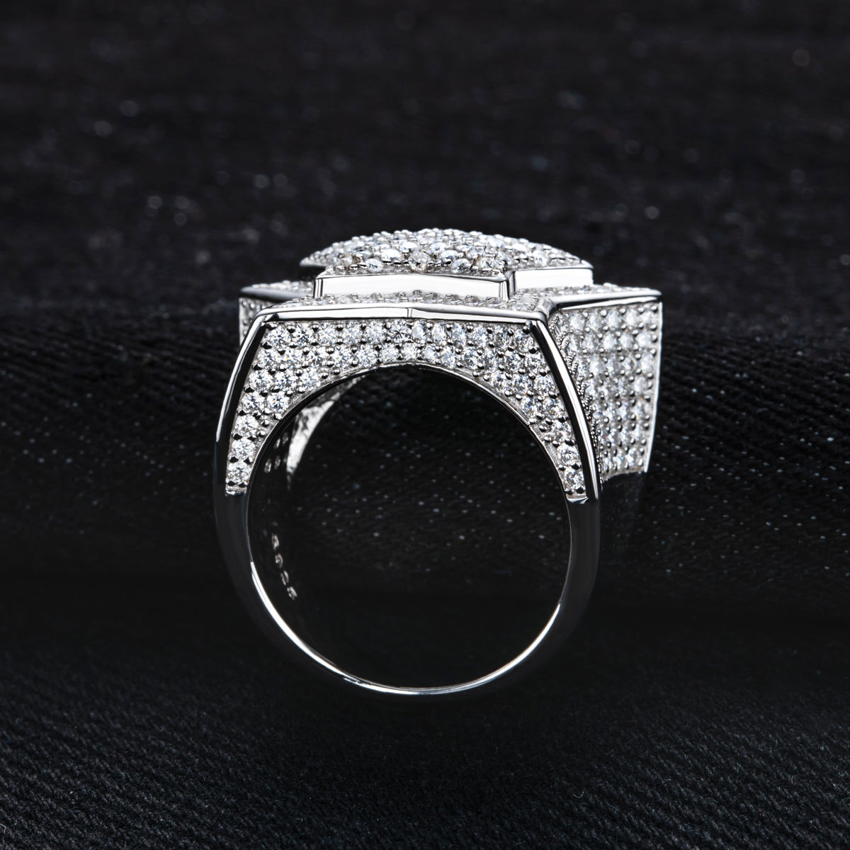 Star Moissanite Hip-hop Ring | S925 Silver Ring