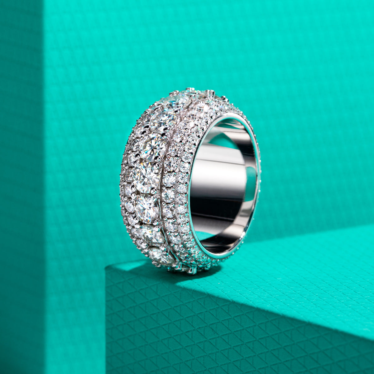 S925 Sterling Silver Round Hip-Hop Cuban Ring
