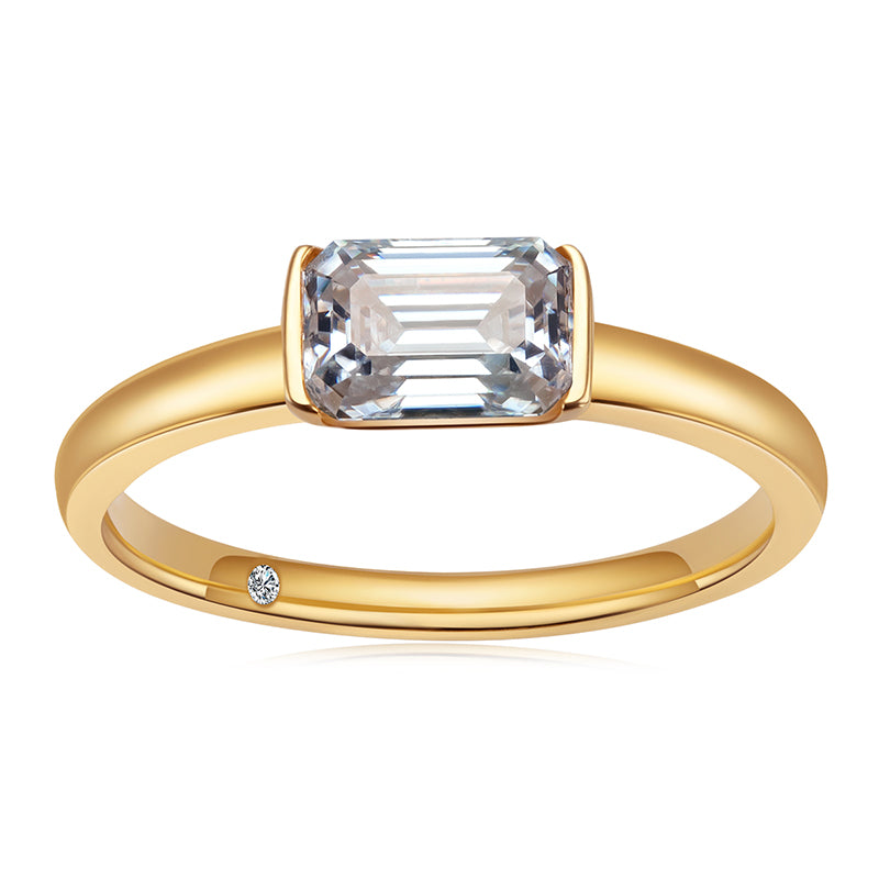 Solitaire Moissanite Diamond Engagement Ring (1/2/3CT)