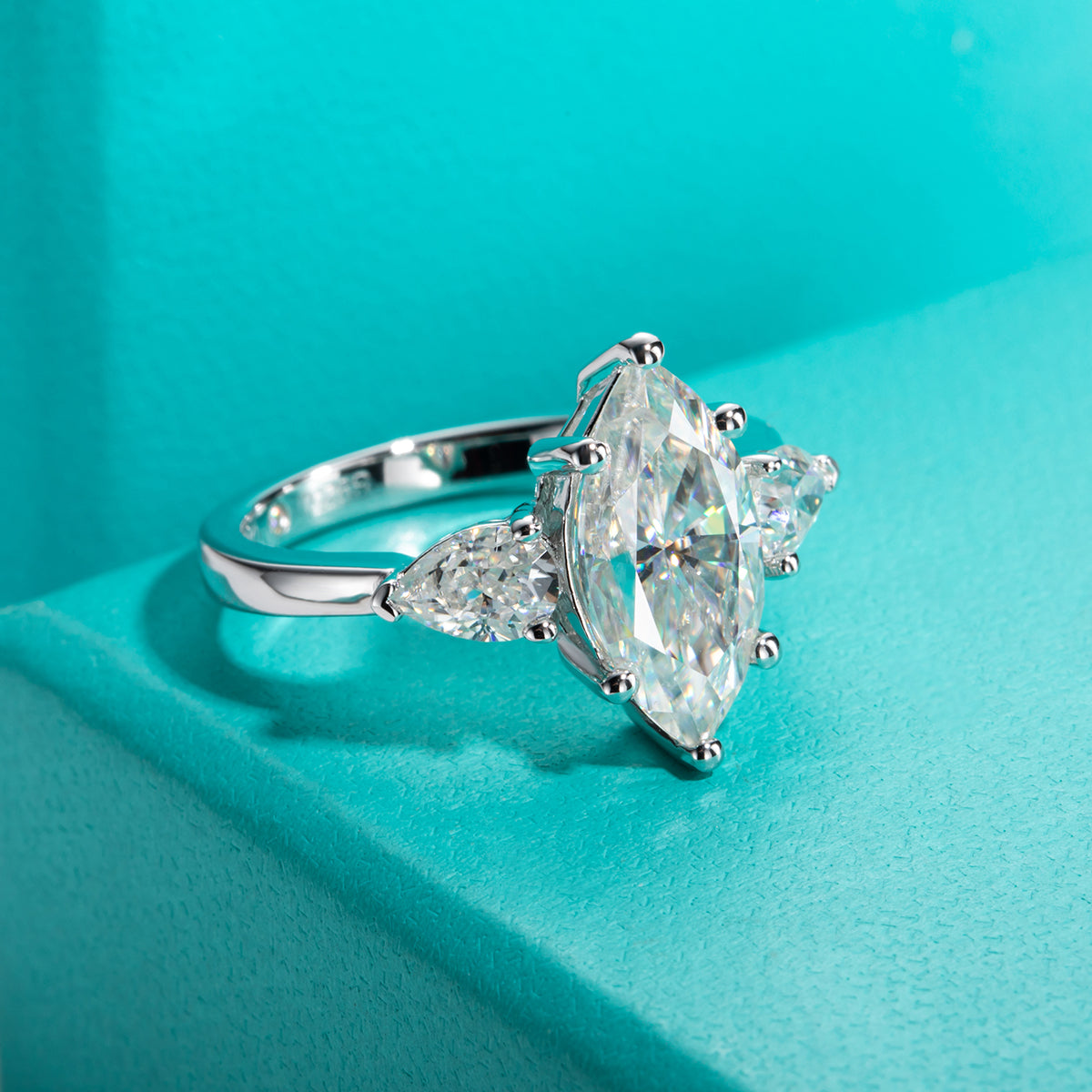 Three-Stone Moissanite Diamond Engagement Ring (4.0 CTTW)