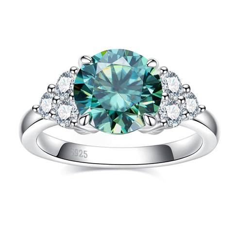 Light Blue Gem Moissanite Diamond Engagement Ring (3.6ct. tw)
