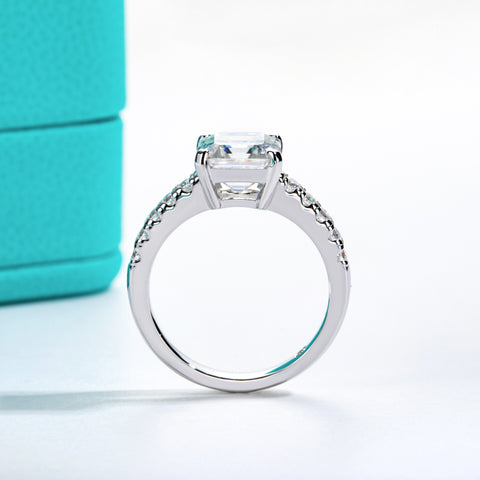 Pavé Moissanite Diamond Engagement Rings (3.3 cttw)