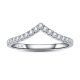 14K Gold V‑Shape Moissanite Half‑Eternity Band Ring(1.5mm)