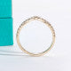 14K Gold V‑Shape Moissanite Half‑Eternity Band Ring(1.5mm)