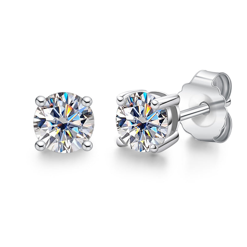 Round Brilliant Moissanite Diamond Stud Earrings (5/8 ct. tw)