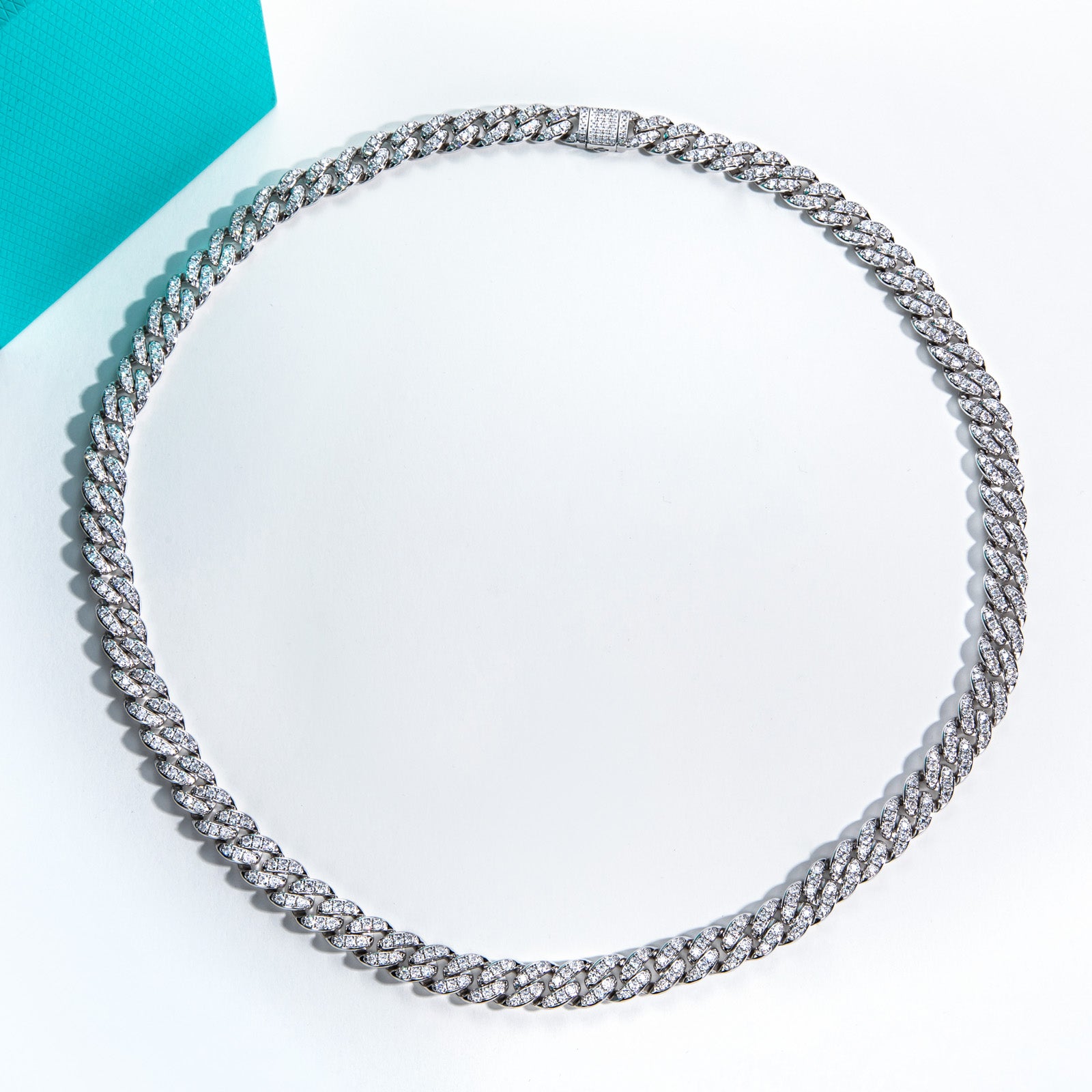 Moissanite Twisted Cuban Chain Necklace