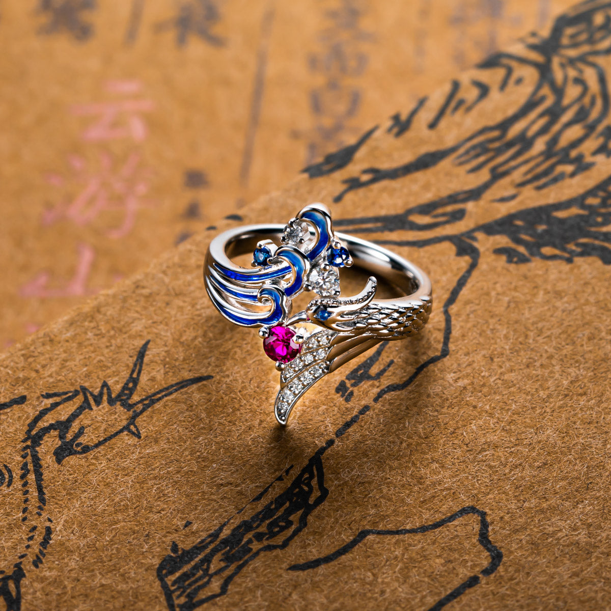 S925 Silver Jingwei Reclamation Retro Personality Ring