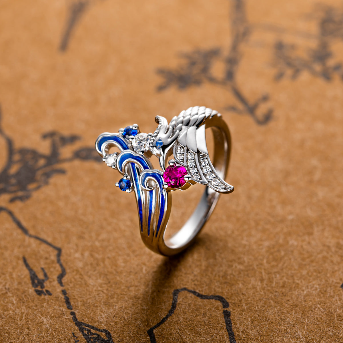 S925 Silver Jingwei Reclamation Retro Personality Ring