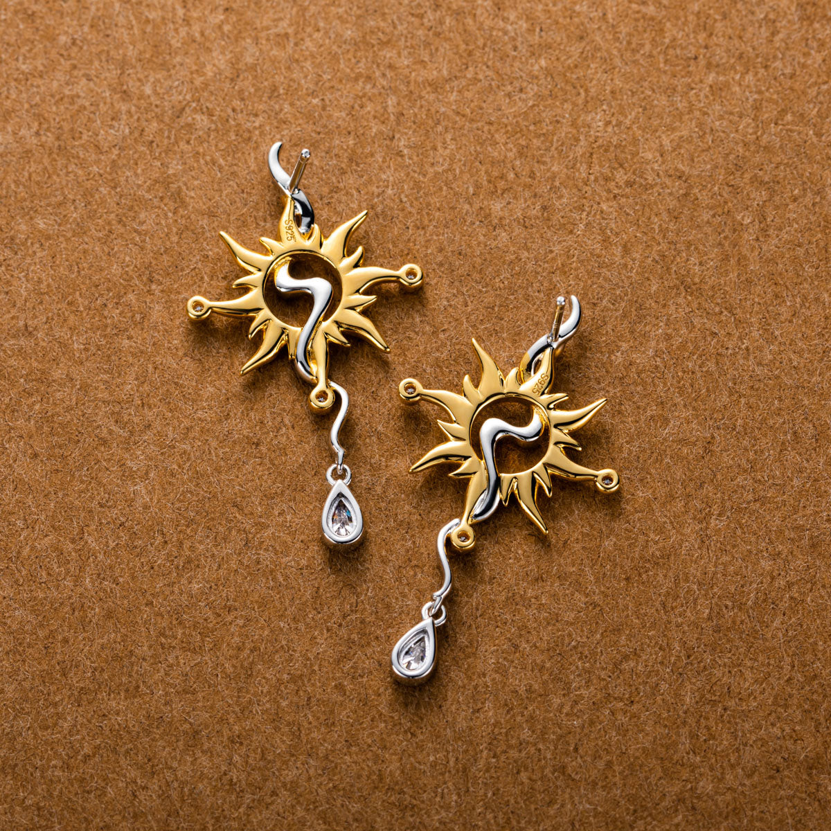 S925 Silver Drought Goddess Ba Moissanite Drop Earrings
