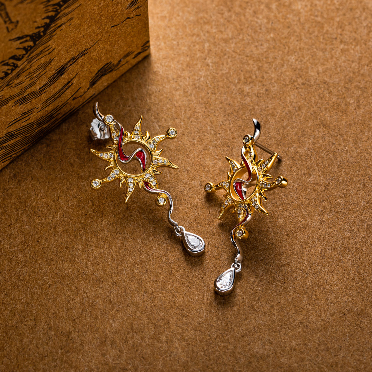 S925 Silver Drought Goddess Ba Moissanite Drop Earrings