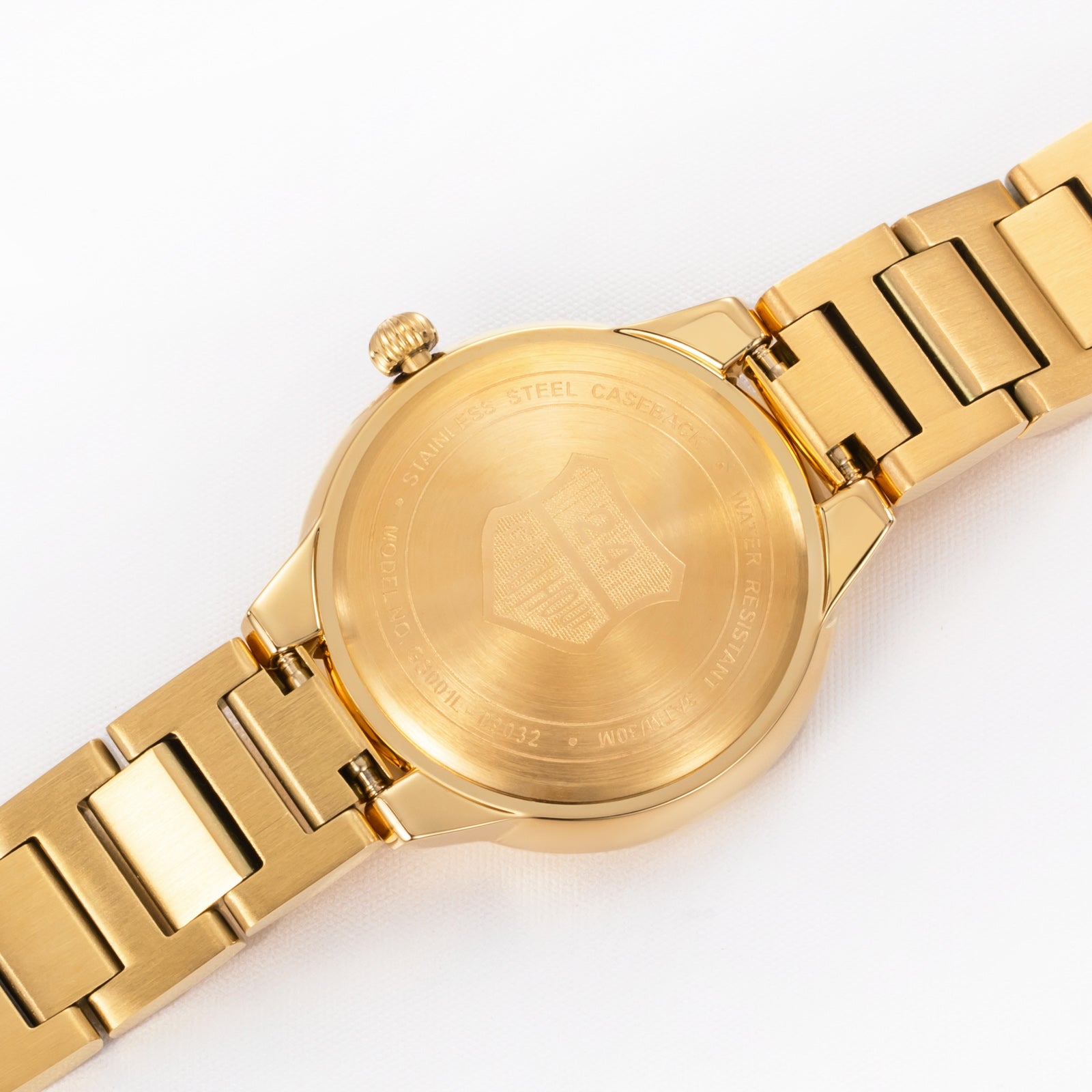 Fashion Luxury Women's Watches 30mm 24K Gold Quartz Watch Waterproof Stainless Steel Calendar Chronograph Women Wristwatch Gifts